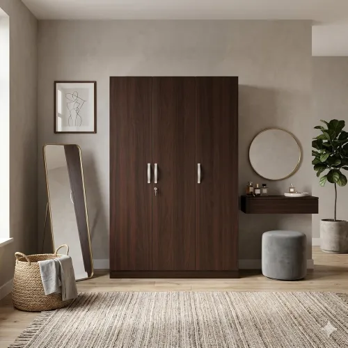 Image of HomeTown Willy Engineered Wood Two Door Wardrobe