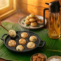 HomeWiz Cast Iron 7 Cavity Appe Maker Pan 18cm