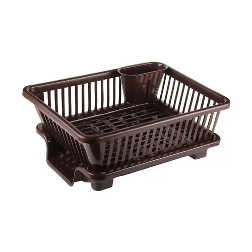 Image of HomeWiz Dish Drying Rack 3 in 1 Heavy-Duty Dish Drainer Basket with Drain Tray 