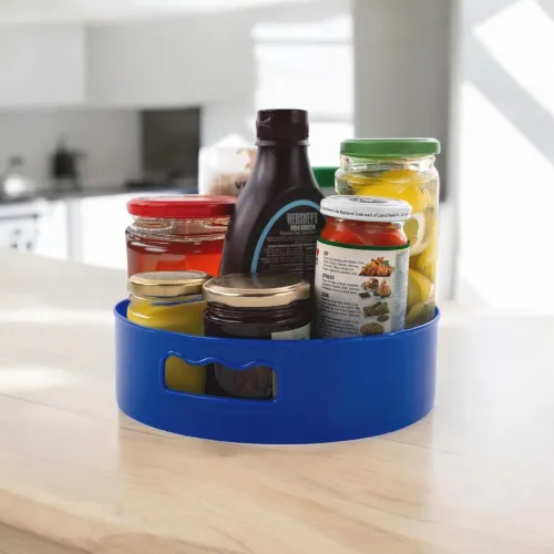Image of HomeWiz Multi-Purpose 360° Rotating Organizer Tray | Kitchen Accessories Items | Kitchen Organizer Rack | Kitchen Tools 