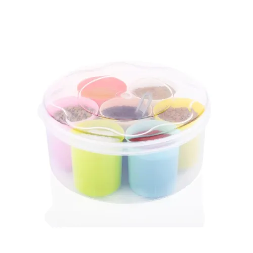 Image of HomeWiz Round Multipurpose Masala & Storage Box (Multicolor)