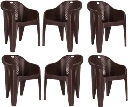 HOMIBOSS outdoor & home chairs set of 6 Plastic