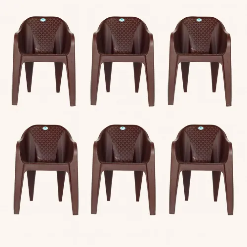 Image of HOMIBOSS Plastic chairs set of 6 