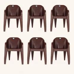 Homiboss Plastic Chairs Set of 6