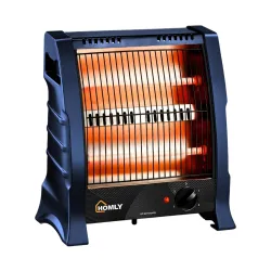 Homly Ritz 800 Watts Halogen Room Heater with Dual Heating Tubes | ISI Approved | Dual Heating Settings For 400W & 800 W | Cool Touch Shockproof Body with High Thermal Protection - Blue
