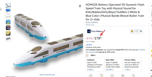 Image of HOMOZE 3D Dynamic Flash Speed Train Toy