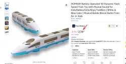 HOMOZE 3D Dynamic Flash Speed Train Toy