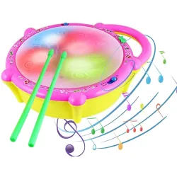 HOMOZE 3D Flash Drum Toy with Flash Light & Music Effects