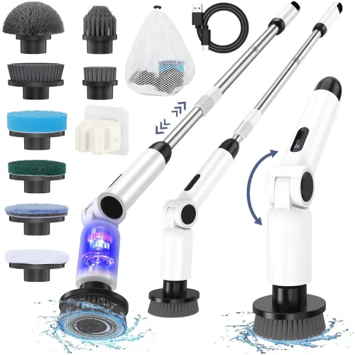 Image of Homtronics Electric Spin Scrubber (9 Heads, 3-Speed, IPX7 Waterproof) 