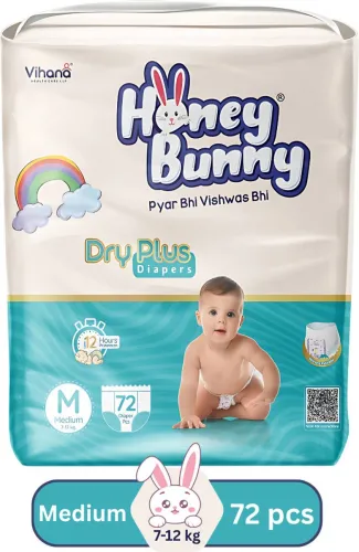 Image of HONEY BUNNY Baby Diaper Pants- M (72 Pieces)