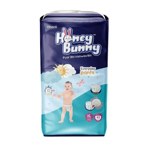 Image of Honey Bunny Everyday Baby Diapers Pants | Extra Large (XL), 42 Count, 12-17 kg | 