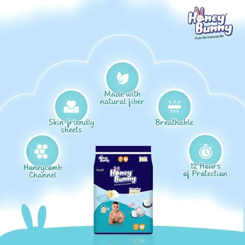 Image of HONEY BUNNY Baby Diaper Pants with bubble top sheet XXL (38 Pieces)