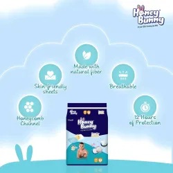 HONEY BUNNY Baby Diaper Pants with bubble top sheet XXL (38 Pieces)