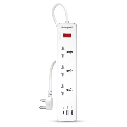 Image of Honeywell 3-Outlet Extension Board with USB & Type-C – 2M Cord