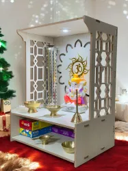 HOODWIN Pooja Mandir with LED Light H- 18 L- 16 W LED Light