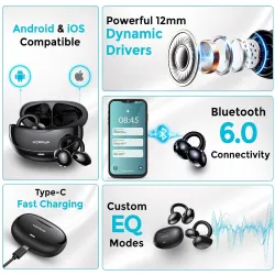 HOPPUP Neura Smart Earclip Earbuds with HeartRate Monitoring