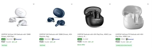 Image of Hoppup True Wireless Earbuds upto 88% Discount