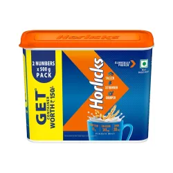 Horlicks Nutrition Drink Container - 1 Kg - Classic Malt - Clinically Proven to make kids Taller, Stronger, Sharper