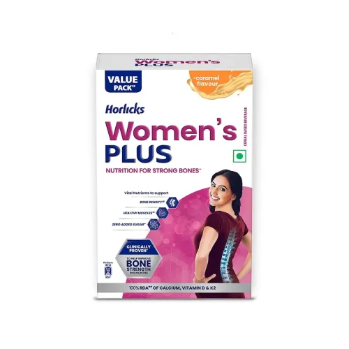 Image of Horlicks Women's Plus Chocolate Nutrition Drink 750 g BIB, Nutrition for strong Bones with 100% daily Calcium & Vitamin 