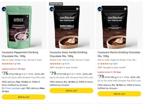 Image of Hot Chocolate at minimum 53% Discount