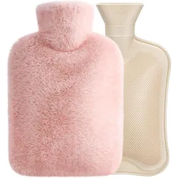 Hot Water Bottle with Soft Cover 2000ml for Pain Relief