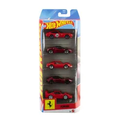 Hot Wheels Car 2026 Ferrari Pack of 5 (Dino 206 GT, SF90 Stradale, 365 GTB4 C, Money Gram Haas, 12 Cilindri F40 Competizione) Multi - Color