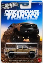 Hot Wheels Toy Car or Van, 1:64 Scale 2019 Chevrolet Silverado Trail BOSS LT Die-Cast Surf’s Up Vehicle with Enhanced Deco Execution & Authentic Details