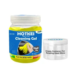 HOTKEI Half Kg (Lemon 500 Gm) Multipurpose Car Ac Vent Interior Dashboard Dust Dirt Cleaning Cleaner Slime Gel Jelly Putty Kit For Keyboard Electronic Gadgets Cleaning Kit Car Vehicle Interi...
