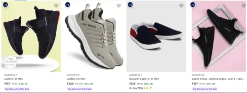 Image of HOTSTYLE Men’s Casual Shoes Starting @ ₹157