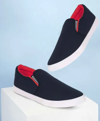 Image of HOTSTYLE Pilot Loafers For Men (Red, Black, 7)