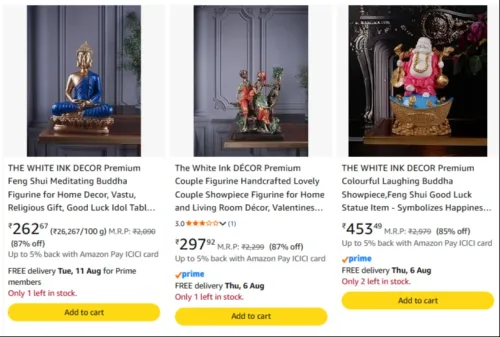 Image of House Decoration Ornaments Minimum 87% OFF
