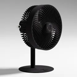 HOUSE GOODS FLOW Rechargeable High-Speed Cordless Table Fan with Mood Light & Remote Control for Home, Office, BLDC Motor, 6000mAh Battery, 17+ Hrs, 150° Oscillation, 4 Modes, Charcoal, Made...