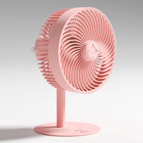 Image of HOUSE GOODS FLOW Rechargeable High-Speed Cordless Table Fan with Mood Light & Remote Control for Home, Office, BLDC Moto