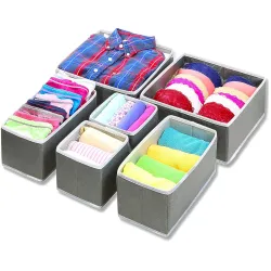 House of Quirk Foldable Cloth Storage Box Closet Dresser Drawer Organizer Cube Basket Bins Containers