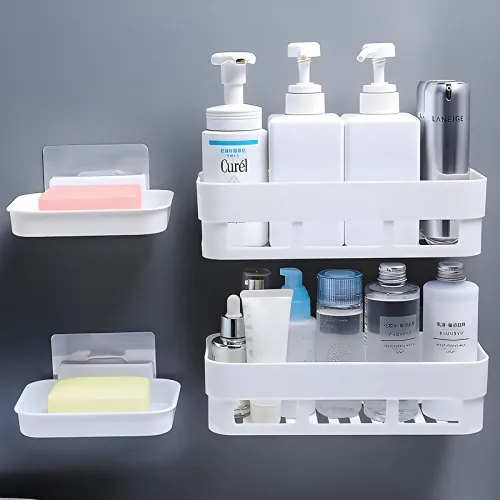 Image of HOUSE OF VIPA Bathroom Shelf for Wall 4 pack