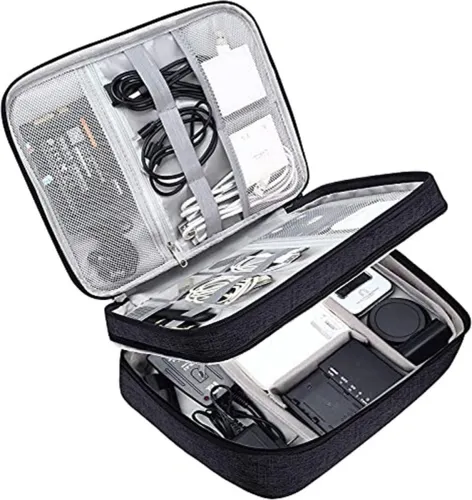 Image of House of Quirk Portable Cable Storage Case Black