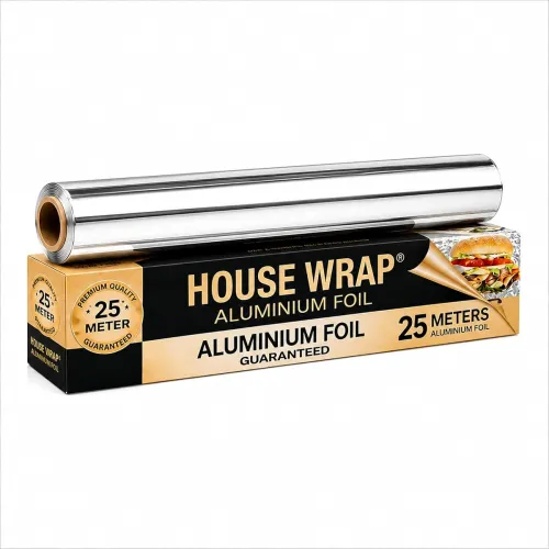 Image of House Wrap Aluminium Foil Paper 25m, | Foil Paper for Food Wrap 11 Microns