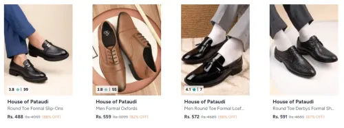 Image of House of Pataudi Men Formal Shoes at minimum 82% Discount