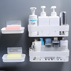 HOUSE OF VIPA Bathroom Shelf for Wall 4 pack