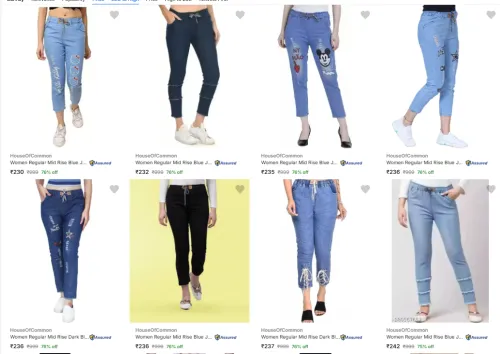 Image of HouseOfCommon Women's jeans at 76% discount 