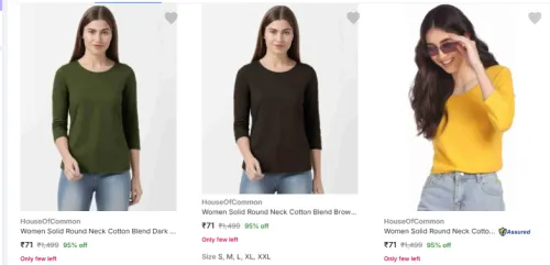 Image of Houseofcommon Womens T-Shirts From ₹71