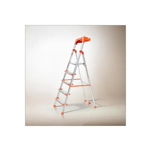 Image of Houza 5-Step Foldable Aluminium Ladder with Tool Tray & Bucket Holder