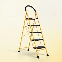 Houza 5-Step Foldable Heavy-Duty Anti-Slip Steel Ladder 5-Year Warranty