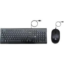 HP 115 Wired Keyboard and Mouse Combo | USB Plug & Play Full-Size Keyboard with Optical Mouse | Standard Multi-Device Keyboard Compatible with Desktop, Laptop, Windows PC | Black