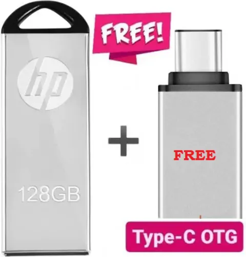 Image of HP 128GB OTG Pen Drive V220M (Silver)
