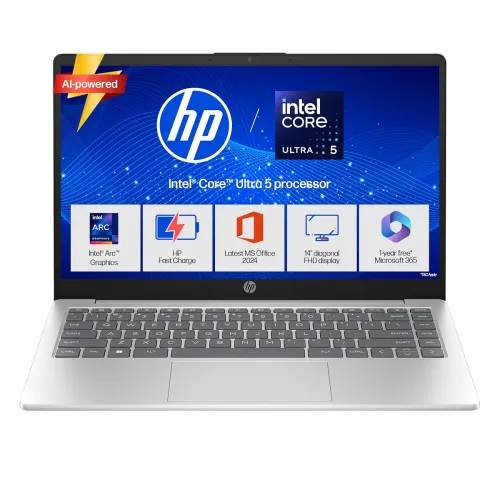 Image of HP 14, Intel Core Ultra 5 125H (24GB DDR5, 1TB SSD) Micro-Edge, Anti-Glare, FHD, 14''/35.6cm, Win11, M365* Office24, Sil