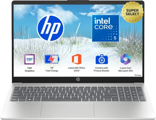 Image of HP 15 Intel Core 5 120U - (24 GB/512 GB SSD/Windows 11 Home) 15-fd0262TU Thin