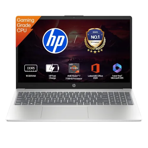 Image of HP 15 Ryzen 7 7735HS Backlit Laptop (16GB DDR5, 512GB SSD)