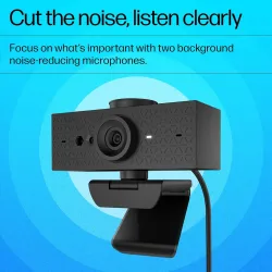 HP 620 FHD Webcam Wired USB 3.0 Type-A, FHD 1080p 2 x Noise-reducing mics,