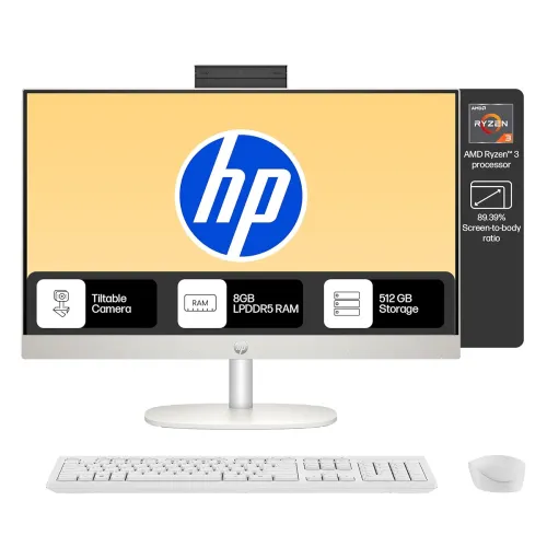Image of HP All-in-One 24 (24-cr0014in) Ryzen 3 7320U | 8GB LPDDR5 | 512GB SSD